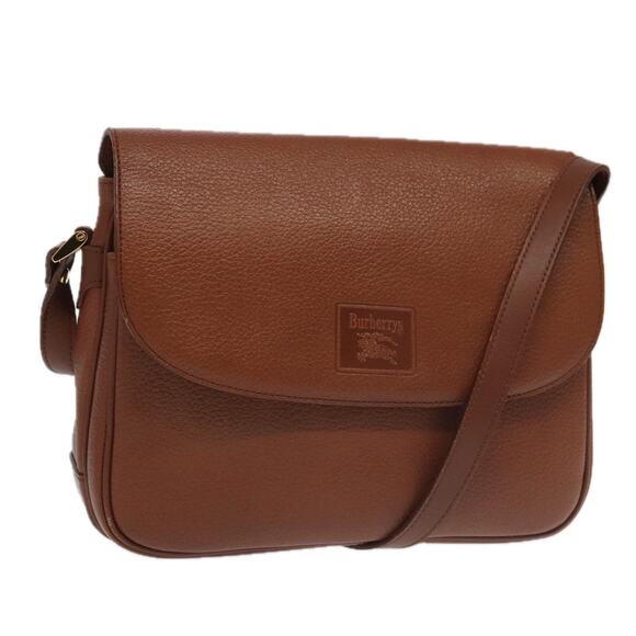 Burberry Shoulder Bag Leather Gold Brown - Picture 1 of 16